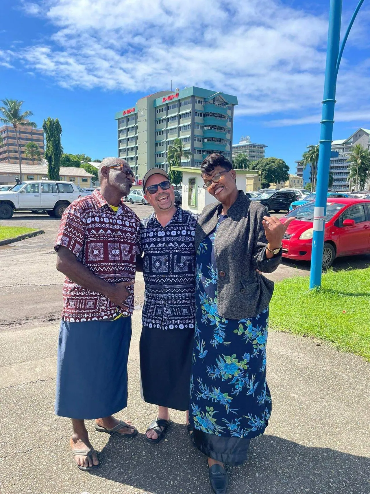 Out and about in Fiji shirts